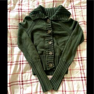 Army Green American Eagle Sweater Cardigan